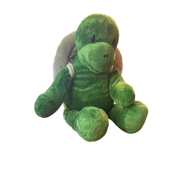 Build A Bear Trekkin Turtle Plush Toy Removeable Shell Backpack Green 16" - Picture 1 of 7